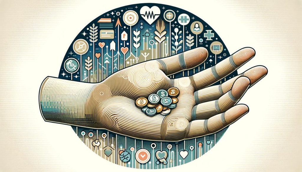 Main droite qui gratte, symbole de changement ou dépense imminente selon superstitions, ou signe d'allergie, eczéma, stress.