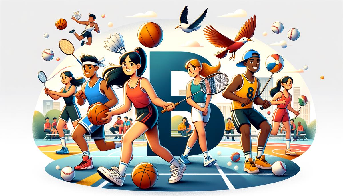 Un ballon de basket orange rebondissant sur un terrain en bois, symbolisant le sport populaire du basket-ball.